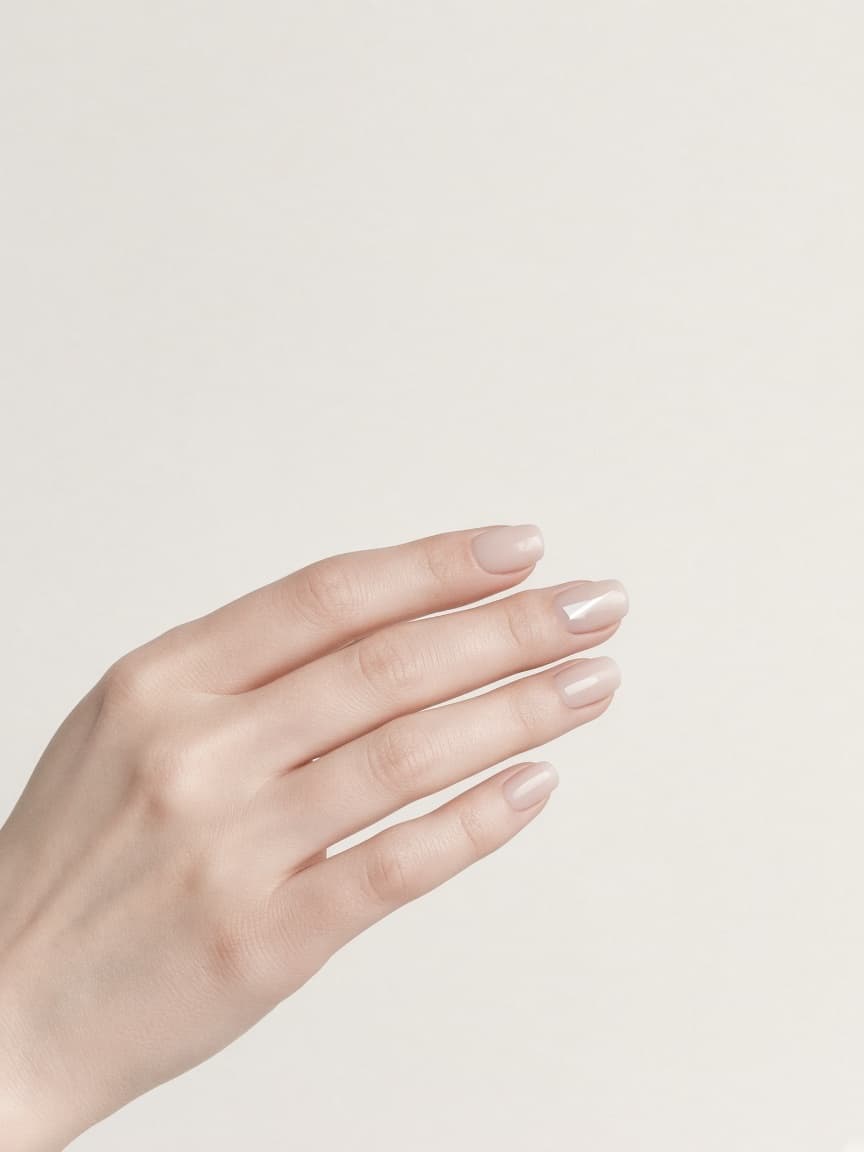Sheer nude with a white slash